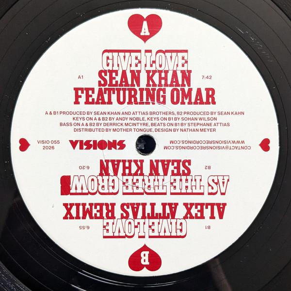 Sean Khan Featuring Omar - Give Love / As The Tree Grows | Visions Recordings (VISIO 055)