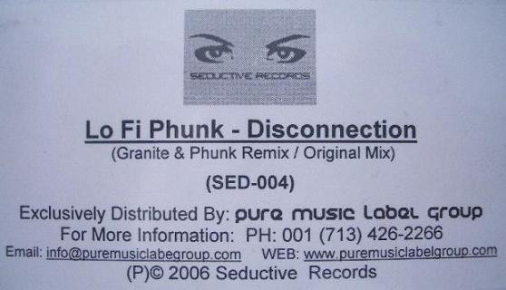 Lo Fi Phunk - Disconnection | Seductive Records (US) (SED-004)