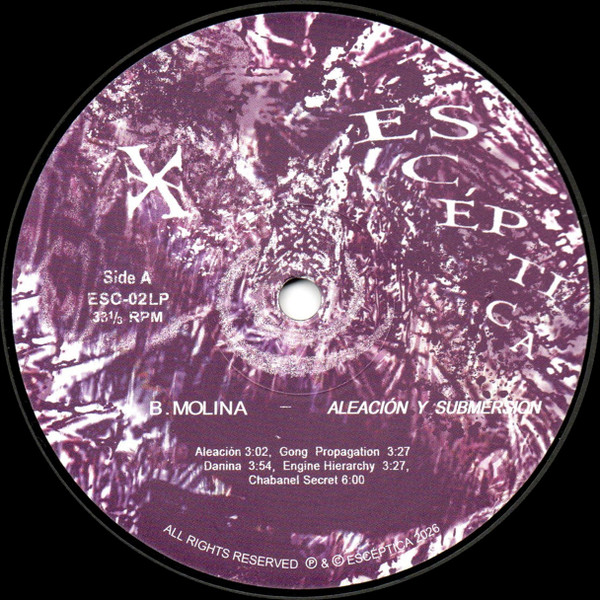 B. Molina - Aleación Y Submersion | escéptica (ESC-02LP) - 3