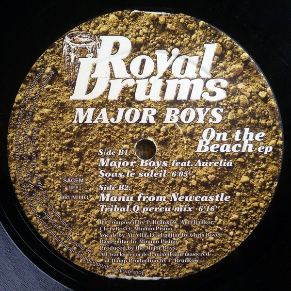 Manu From Newcastle / Major Boys - On The Beach EP | Royal Drums (DRUM 003) - 3