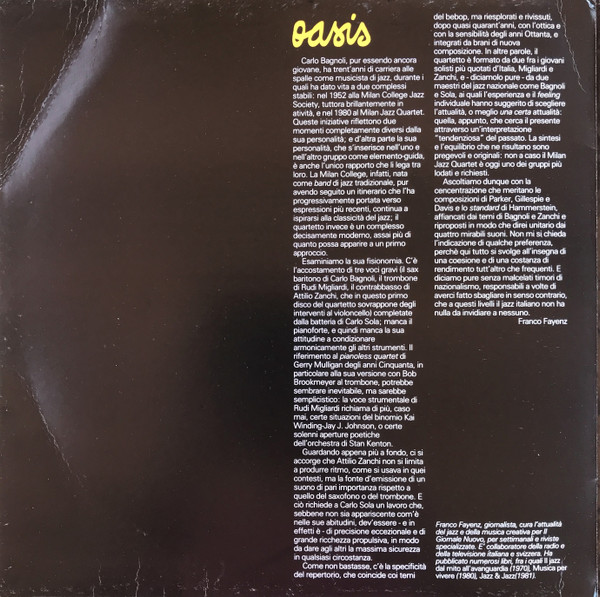Milan Jazz Quartet - Oasis | Dire (FO 364) - 3 Milan Jazz Quartet - Oasis | Dire (FO 364) - 3