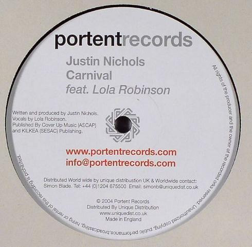 Justin Nichols - Carnival | Portent Records (PORT008) - 2