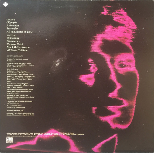 Jon Anderson - Animation | Atlantic (XSD 19355) - 2 Jon Anderson - Animation | Atlantic (XSD 19355) - 2