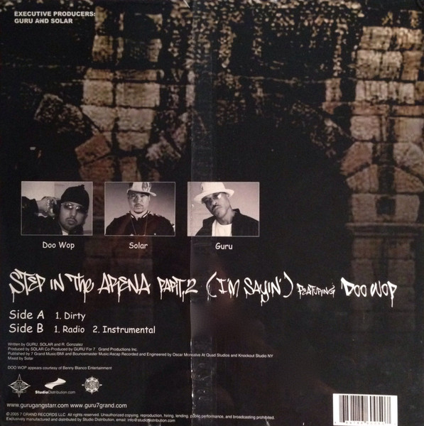 Guru Featuring Doo Wop - Step In The Arena Part 2 (I'm Sayin') | 7 Grand Records (12SVG5) - 2