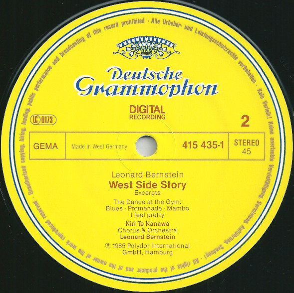 Leonard Bernstein - West Side Story | Deutsche Grammophon (415 435-1) - 4