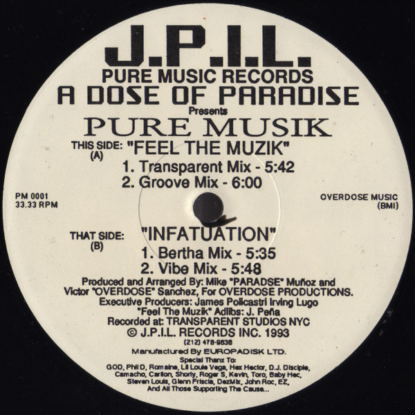 A Dose Of Paradise - Pure Musik | Pure Music Records (PM 0001) A Dose Of Paradise - Pure Musik | Pure Music Records (PM 0001)