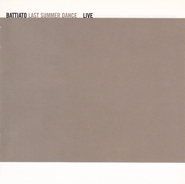 Franco Battiato - Last Summer Dance | Columbia (COL 513706 2) - 3