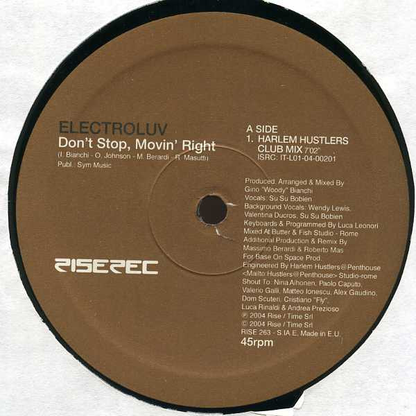 Electroluv - Don't Stop, Movin' Right | Rise (RISE 263)