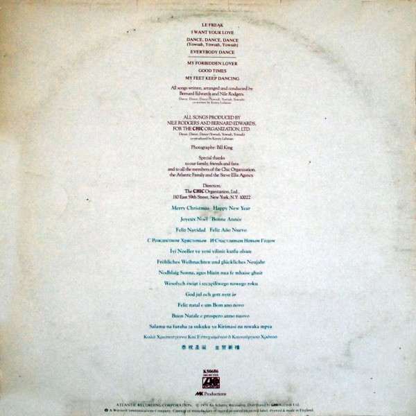 Chic - Les Plus Grands Succes De Chic (Chic's Greatest Hits) | Atlantic (K 50686) - 2