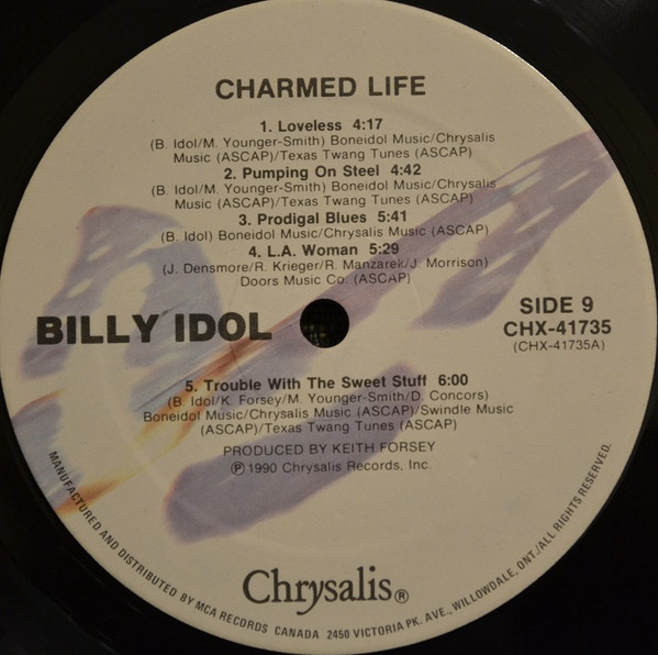 Billy Idol - Charmed Life | Chrysalis (CHX 41735) - 3