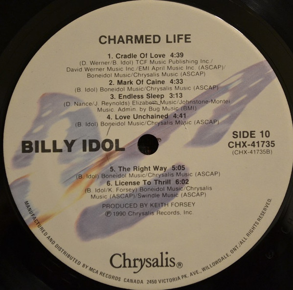 Billy Idol - Charmed Life | Chrysalis (CHX 41735) - 4