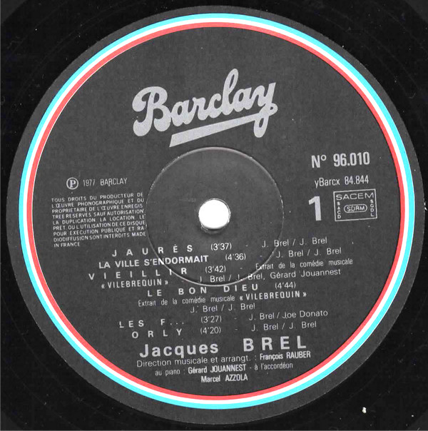 Jacques Brel - Brel | Barclay (96 010) - 3 Jacques Brel - Brel | Barclay (96 010) - 3