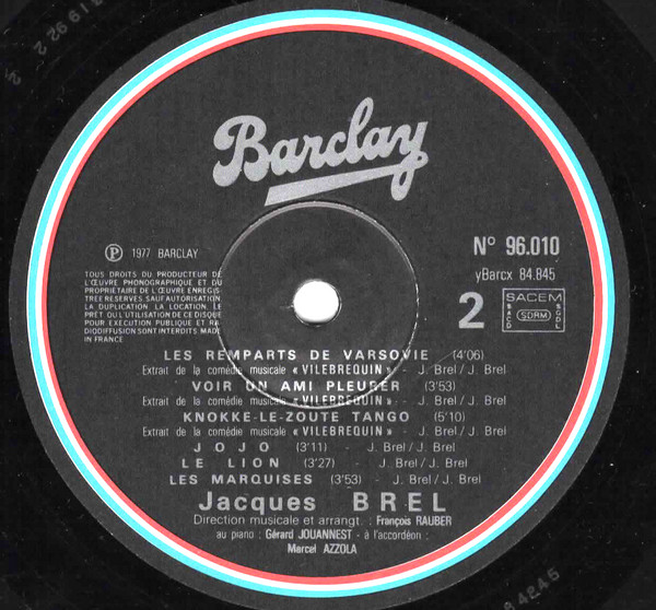 Jacques Brel - Brel | Barclay (96 010) - 4 Jacques Brel - Brel | Barclay (96 010) - 4