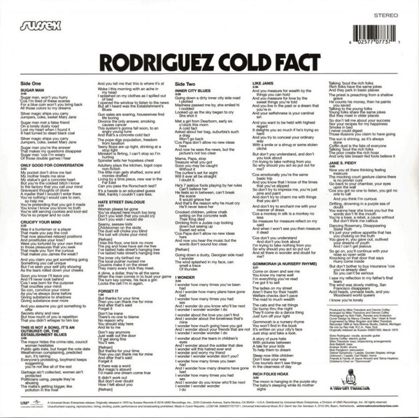 Rodriguez - Cold Fact | UMe (00602577077371) - 2 Rodriguez - Cold Fact | UMe (00602577077371) - 2