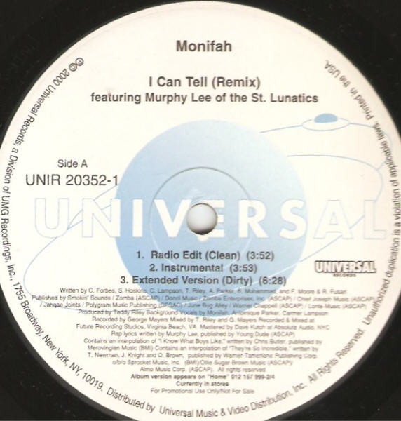 Monifah - I Can Tell (Remix) | Universal Records (UNIR 20352-1)