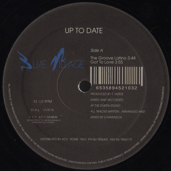 Up To Date - The Groove Latino | Blue Village (BV3016) Up To Date - The Groove Latino | Blue Village (BV3016)