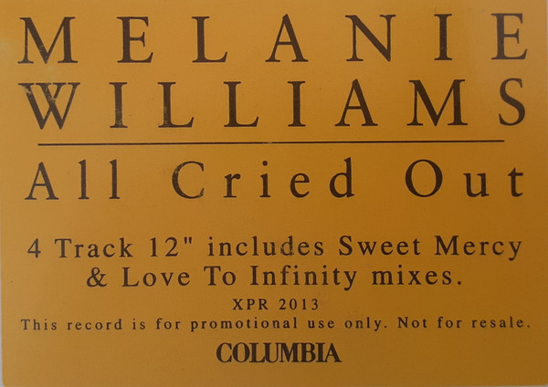 Melanie Williams - All Cried Out | Columbia (XPR 2013) - 3