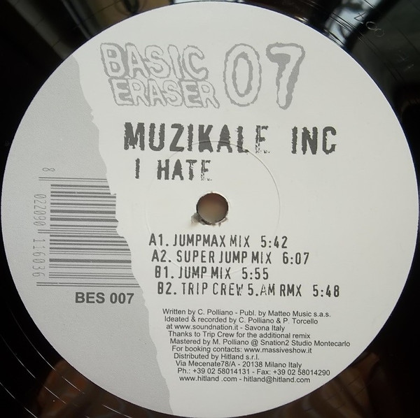 Muzikale Inc. - I Hate | Basic Eraser (BES 007) - main Muzikale Inc. - I Hate | Basic Eraser (BES 007) - main