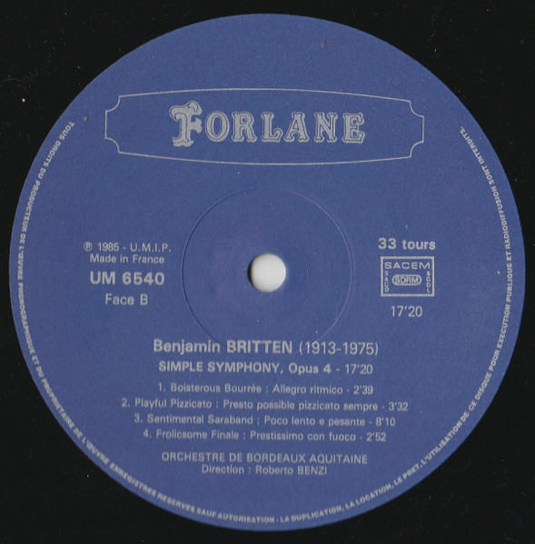 Alain Giresse , Orchestre National Bordeaux Aquitaine , Roberto Benzi - Raconte... L'Enfant Et La Musique - Rencontre Avec L'orchestre De Benjamin Britten (Variations Et Fugue Sur Un Thème De Purcell) | Forlane (UM 6540) - 3 Alain Giresse , Orchestre National Bordeaux Aquitaine , Roberto Benzi - Raconte... L'Enfant Et La Musique - Rencontre Avec L'orchestre De Benjamin Britten (Variations Et Fugue Sur Un Thème De Purcell) | Forlane (UM 6540) - 3