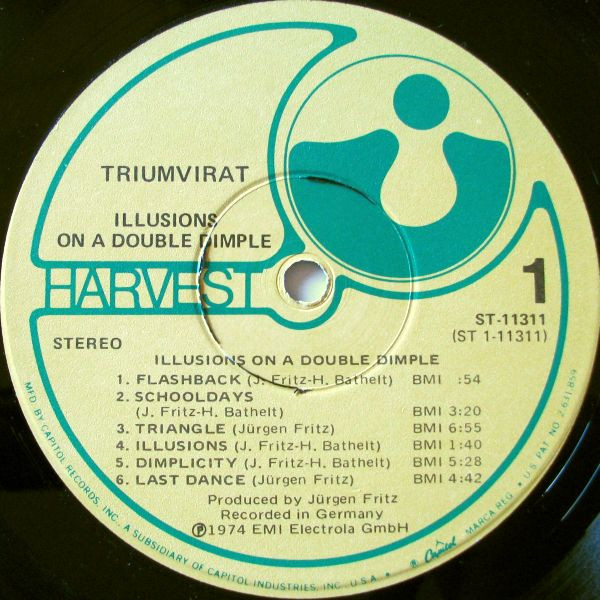 Triumvirat - Illusions On A Double Dimple | Harvest (ST-11311) - 3