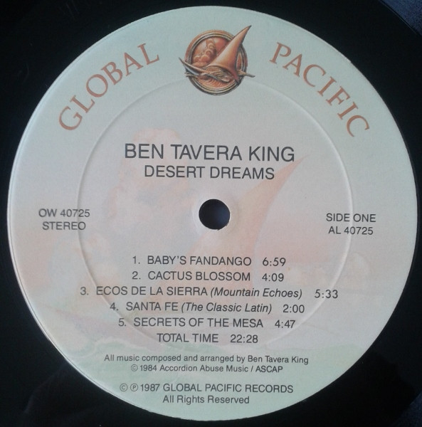 Ben Tavera King - Desert Dreams | Global Pacific Records (OW 40725) - 3
