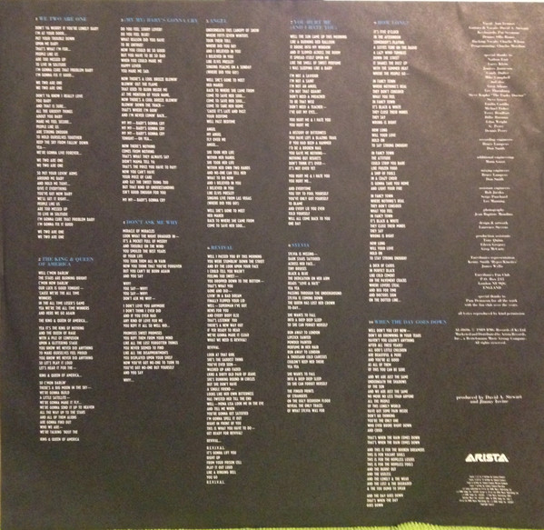 Eurythmics - We Too Are One | Arista (AL-8606) - 3