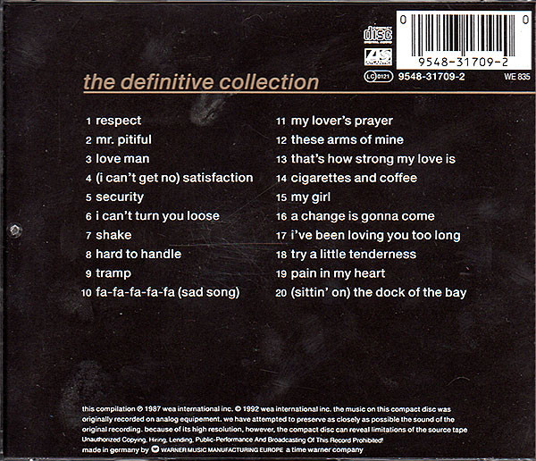 Otis Redding - The Dock Of The Bay - The Definitive Collection | Atlantic (9548-31709-2) - 2