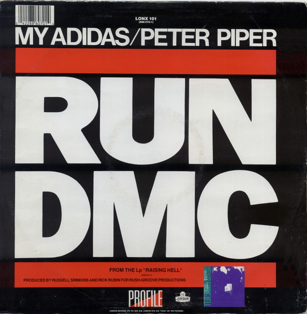 Run-DMC - My Adidas / Peter Piper | London Records (LONX 101) - 2