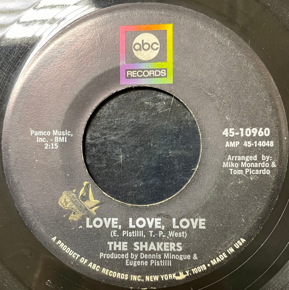 The Shakers - One Wonderful Moment / Love, Love, Love | ABC Records (45-10960) - 2