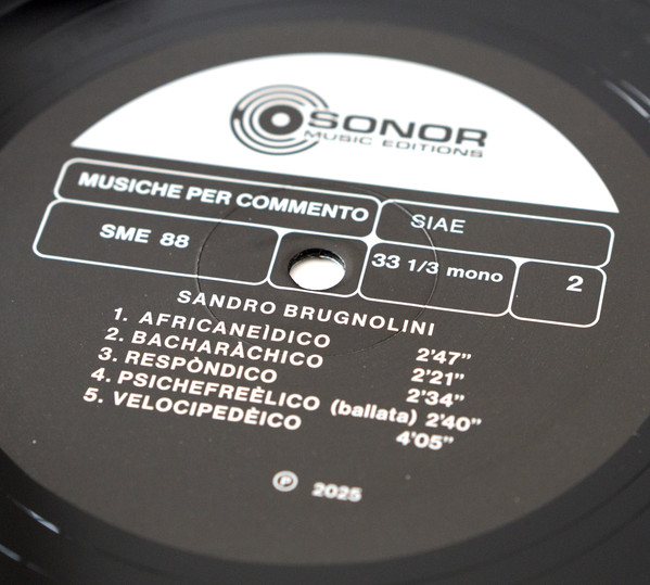 Sandro Brugnolini - Underground | Sonor Music Editions (SME 88) - 4