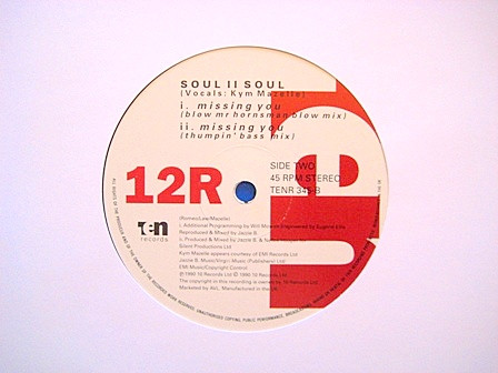 Soul II Soul - Missing You (Remix) | 10 Records (TENR 345) - 4