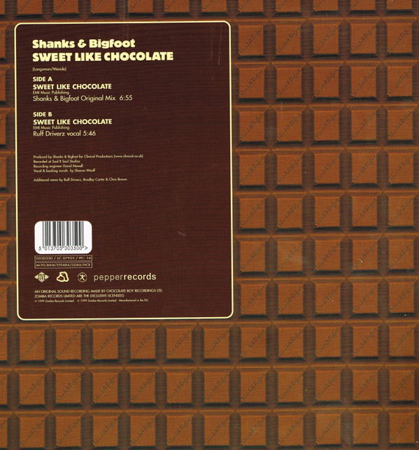 Shanks & Bigfoot - Sweet Like Chocolate | Pepper Records (0530350) - 2