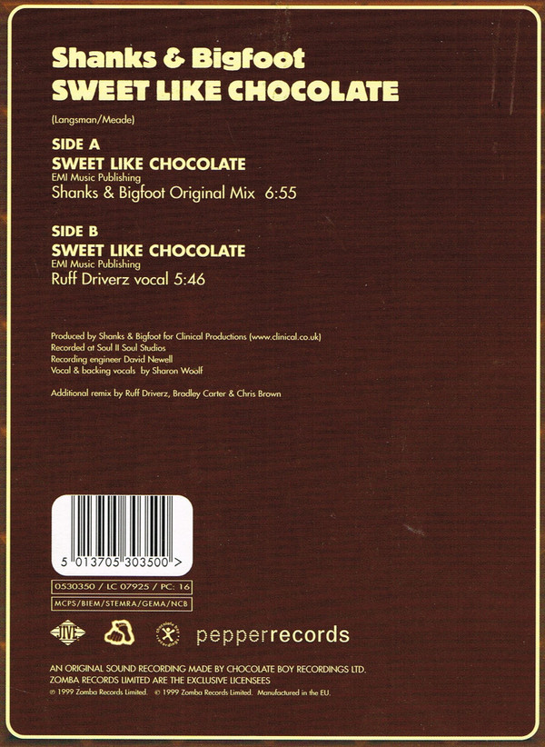 Shanks & Bigfoot - Sweet Like Chocolate | Pepper Records (0530350) - 5