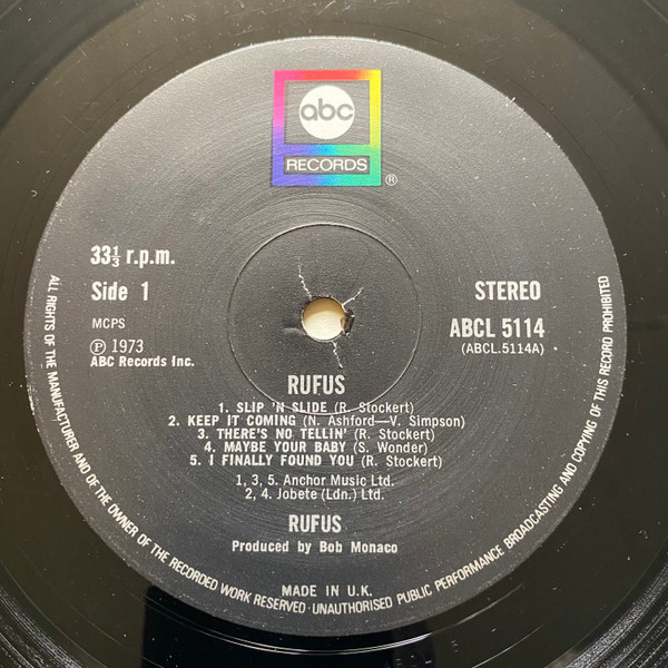 Rufus - Rufus | ABC Records (ABCL 5114) - 3 Rufus - Rufus | ABC Records (ABCL 5114) - 3
