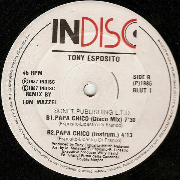 Tony Esposito - Papa Chico | Indisc (BLUT 1) - 3