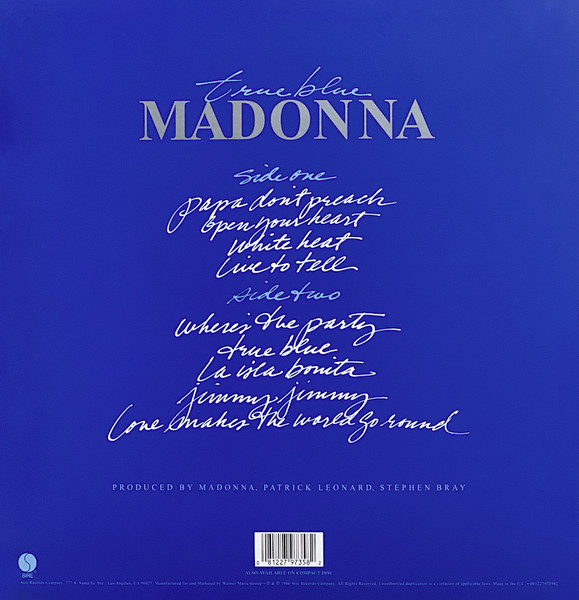 Madonna - True Blue | Sire (R1 25442) - 2