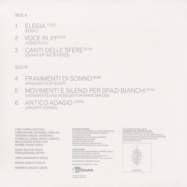 Lino Capra Vaccina - Antico Adagio | Die Schachtel (DS27/1 LP) - 2