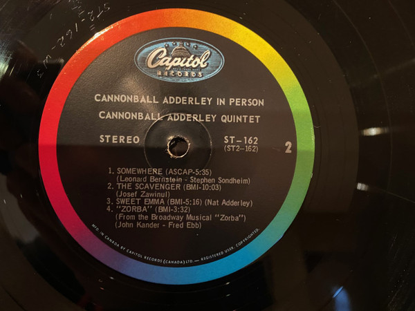 The Cannonball Adderley Quintet - In Person [Vinyl] | Capitol Records (ST-162) - 3