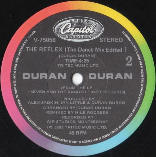 Duran Duran - The Reflex (The Dance Mix) | Capitol Records (V-75058) - 2