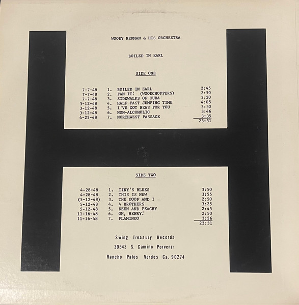 Woody Herman And His Orchestra - Boiled In Earl (The Second Herd 1947-1948) | Swing Treasury (ST 108) - 2 Woody Herman And His Orchestra - Boiled In Earl (The Second Herd 1947-1948) | Swing Treasury (ST 108) - 2