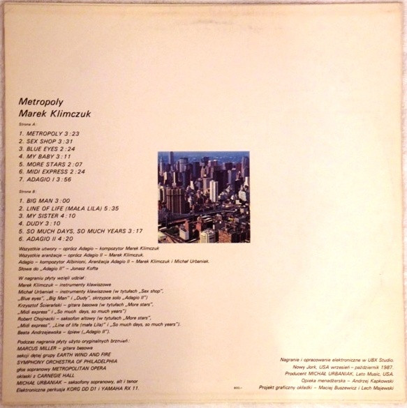 Marek Klimczuk - Metropoly | PolJazz (PSJ-202) - 2