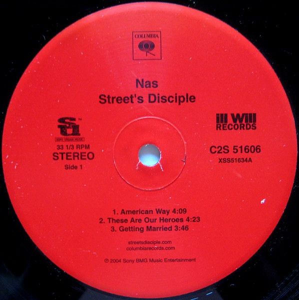 Nas - Street's Disciple | Columbia (C2S 51606) Nas - Street's Disciple | Columbia (C2S 51606)
