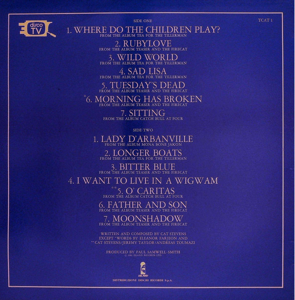 Cat Stevens - Cat Stevens | Island Records (TCAT1) - 2