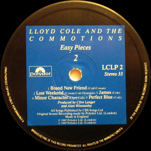 Lloyd Cole & The Commotions - Easy Pieces | Polydor (LCLP 2) - 4