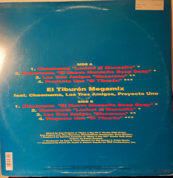El Tiburón Featuring Chaomama , Los Tres Amigos And Proyecto Uno - El Tiburòn Megamix | Café Latino (CAF 019)