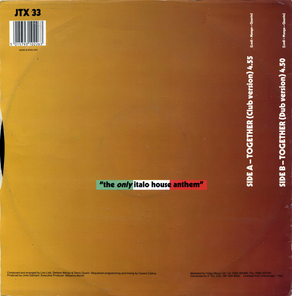 Smallage - Together | Jack Trax (JTX 33) - 2