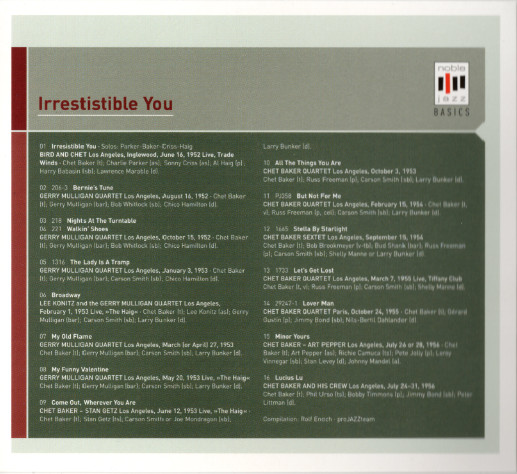 Chet Baker - Irresistible You | Edel Records (0181382ERE) - 3 Chet Baker - Irresistible You | Edel Records (0181382ERE) - 3