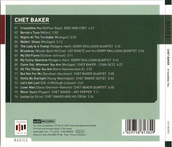 Chet Baker - Irresistible You | Edel Records (0181382ERE) - 2 Chet Baker - Irresistible You | Edel Records (0181382ERE) - 2