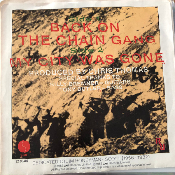 The Pretenders - Back On The Chain Gang | Sire (92 98407) - 2