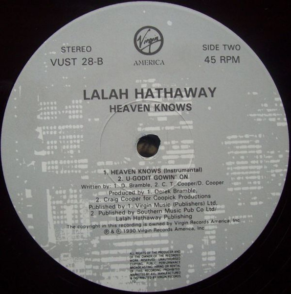 Lalah Hathaway - Heaven Knows | Virgin America (VUST 28) - 4